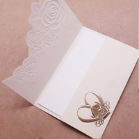 Invitations de mariage de qualité supérieure, dorées, imprimées en gravure sur papier spécial, avec enveloppe pochette et impression numérique
