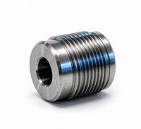 Cylindre fileté en acier au carbone OEM usiné avec précision, avec trous de montage, à verrouillage stable, pour applications industrielles et mécaniques, usinage par électroérosion à fil et brochage