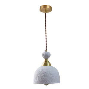 Lámpara colgante de cerámica estilo Wabi Sabi con un solo foco para dormitorio, entrada, comedor, ideal para Dropshipping en Shopify. - Product Image 1