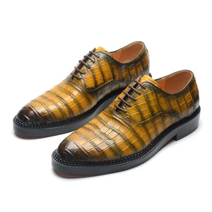 Oferta de Oficina: Zapatos Oxford de Piel Genuina de Alta Calidad para Hombre, con Punta Cuadrada, Antideslizantes, con Masaje y Desodorización, Última Moda - Product Image 6