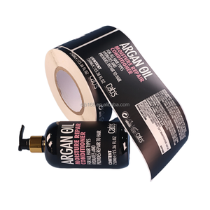 สติกเกอร์ไวนิลกันน้ำพิมพ์โลโก้หรูหราแบบกำหนดเอง ป้ายทองคำเปลวสำหรับแชมพู ฉลากม้วนสำหรับบรรจุภัณฑ์ขวดโลชั่น - Product Image 2