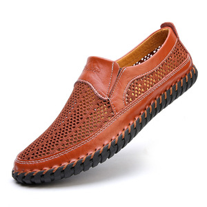 Sandales en cuir pour hommes, taille 50, chaussures pour hommes, sandales de plage pour hommes, sandales de voyage, de plage et de sport, chaussures grandes tailles pour hommes - Product Image 2