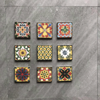 Carreaux muraux extérieurs en céramique fabriqués en usine 100x100, carreaux 3D Art Déco faits à la main pour salle de bain, hôtel, jardin