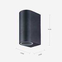 Applique murale extérieure LED GU10 contemporaine, luminaire de jardin étanche