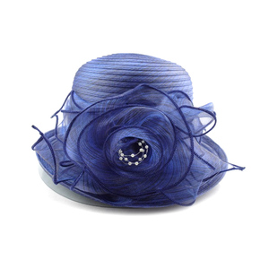 Chất Lượng Cao New Elegant Đảng Mũ Cưới Mùa Hè Thời Trang Nữ Organza Nhà Thờ Hat - Product Image 6