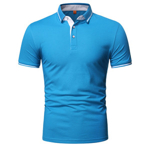 Commercio all'ingrosso di alta qualità presa di fabbrica Polo da <span class=keywords><strong>uomo</strong></span> 2022 nuova camicia pubblicitaria tinta unita Polo Business - Product Image 3