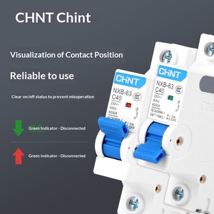 Interruptor de Aire Chint NXB-63, Interruptor Automático Monofásico de 2 Polos para Uso Doméstico, 63A, Trifásico, 3 Interruptores Eléctricos DZ47 - Product Image 3