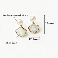 Boucles d'oreilles tendance plaquées or 18 carats avec perles d'eau douce, clipsables, sans douleur, étanches et inaltérables pour femme – Tendance 2027