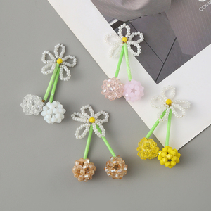 Pendentif rond ajouré délicat et coloré en perles de rocaille, fait main, motif fleur de <span class=keywords><strong>muguet</strong></span>, pour accessoires de bijoux DIY - Product Image 1