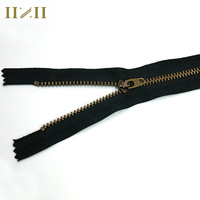 IIZII usine pas cher prix 4.5 YG antique laiton métal pantalon de survêtement fermeture éclair pour hommes