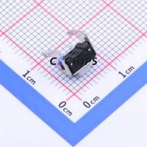 YTS-B004-2C Tactile Switch Through hole Component (THT) Switch Single Pole Single Throw Rectangle Button 2.5N Right Angle Insert - Product Image 2