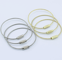 Anneaux de câble métalliques en acier inoxydable de 1,5 mm, anneaux de câble à vis, chaîne de câble en acier coloré