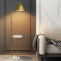 Lampe led autoportante noire en marbre, design nordique moderne, luminaire décoratif d'intérieur, idéal pour un salon, une table basse ou un canapé