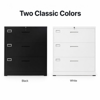 Armoire de classement commerciale moderne en acier à 2, 3 ou 4 tiroirs avec serrure à clé, grande capacité, rangement de bureau, montage facile
