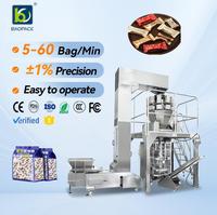 Machine de pesage et de scellage verticale entièrement automatique à haute rigidité pour frites, riz, grains de café, barres chocolatées, sachets en film et papier, ensilage