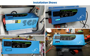 Convertisseur hybride de réseau à sortie unique 3000W DC 12V avec chargeur LCD, batterie au plomb-acide, onde sinusoïdale pure, protection IP65, efficacité de 98% - Product Image 4