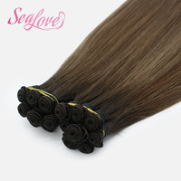 Extensions de cheveux humains professionnelles Genius Weft, tissées à la main, double trame, longue durée, sans nœuds, cheveux vierges Remy