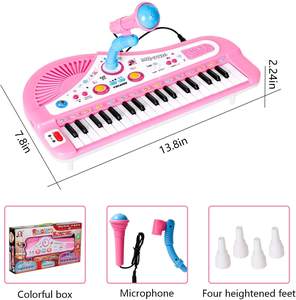 Prix d'usine, clavier Musical 37 touches avec Microphone, jouet de <span class=keywords><strong>Piano</strong></span> éducatif, orgue électronique pour enfants - Product Image 6