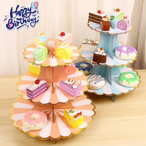 Présentoir à Gâteaux et Desserts en Carton à 3 Niveaux, Idéal pour Anniversaires, Mariages et Présentations de Cupcakes – Vente en Gros Usine - Product Image 5