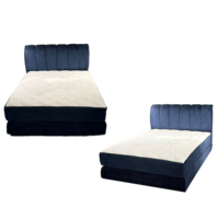 Mulunka King-Size Verstellbares Komprimiertes Modernes Bettset Umweltfreundlicher Stoff Weicher Hochdichter Reiner Schwamm Platzsparendes Modulares Design