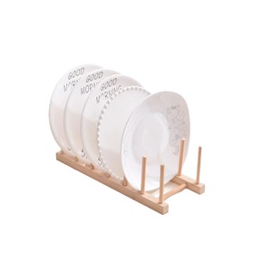 Égouttoir à vaisselle en bois massif, séchage rapide, support à assiettes, organisateur de cuisine, style moderne - Product Image 2