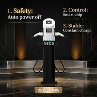 Chargeur de véhicules électriques RFID étanche 44 kW, utilisation commerciale, station de charge au sol, courant nominal 32 A, longueur de câble 5 m, neuf