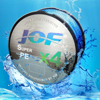 Nouveau produit d'usine JOF – Ligne de pêche multicolore 100m en PE tressé 4 brins pour la pêche en mer et en eau salée