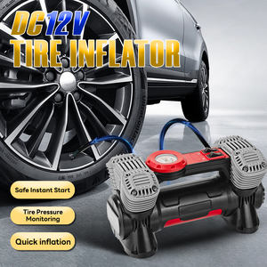 Richtek B70B 240 Вт четырехцилиндровый портативный насос высокого давления для автомобильных шин воздушный насос 150 фунтов на квадратный дюйм быстрая инфляция <2 мин 12 В постоянного тока пластик - Product Image 2