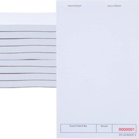 Bloc de tickets de facture vierges en gros 3,5 x 6 pouces, bloc-notes de commande en papier pour restaurant, 50 feuilles par carnet, bon de commande pour serveur avec support rigide
