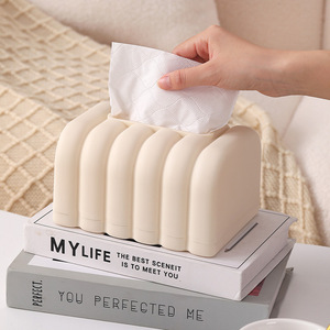 Creative Desktop Tissue Box White Free Standing Multipurpose Storage For Living <b>Room</b> Bathroom - Product Image 2