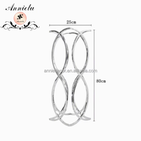 Support de centre de table torsadé à double boucle ANNIELU pour vase floral, idéal pour la décoration de tables de réception de mariage et de dîner