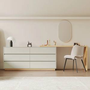 <span class=keywords><strong>Miroir</strong></span> de toilette élégant en forme de L pour adultes avec rangement, <span class=keywords><strong>grand</strong></span> meuble de coiffeuse pour salle de maquillage - Product Image 6