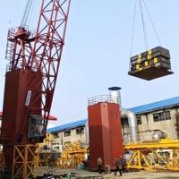 Grue à flèche à treillis pour quai maritime |   Grue de levage lourd pour chantier naval, équipement de levage de navires en port offshore, certifiée CCS BV DNV