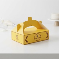 Boîte à gâteau d'anniversaire en gros, personnalisée, en carton épais, carrée, pour emballage de gâteaux, boîte à dessert portable