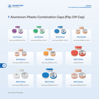 Flacon en verre vide de qualité supérieure 20R pour médicaments avec bouchon personnalisable pour la lyophilisation