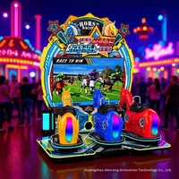 Console de jeu d'arcade de course de chevaux Dragon Battle Knight à 3 joueurs, 75 pouces, modèle Wzl 6890, à pièces, 110/220V, jeu interactif