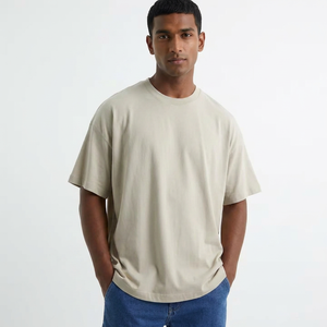 T-shirt en coton de première qualité, impression de logo personnalisée, impression de t-shirt personnalisé, t-shirt uni surdimensionné pour homme - Product Image 1