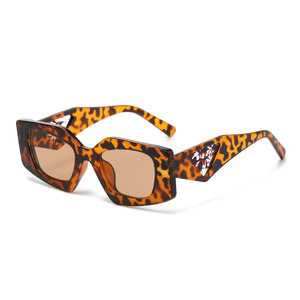 Gafas de Sol de Diseño Y2K Color Caramelo, Gafas de Sol Rectangulares de Leopardo, Gafas de Sol de Lujo para Mujer, Gafas de Moda - Product Image 6
