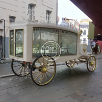 Cercueil en verre blanc Chariot à cheval électrique cercueil funéraire électrique antique Corbillard à cheval Meilleur prix Corbillard à cheval funéraire à vendre