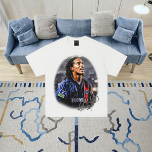 T-shirt da uomo <span class=keywords><strong>Ronaldo</strong></span>, stile casual, design transfrontaliero, colletto piccolo, tinta unita, cotone pesante, 300 grammi, manica lunga o corta - Product Image 3