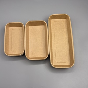 Barquettes alimentaires rectangulaires jetables en papier, en gros, pas cher, avec logo personnalisé, résistantes à la graisse, pour les repas - Product Image 4