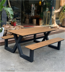 Utdoor-<span class=keywords><strong>Mesa</strong></span> de estar de plástico omposite, muebles de jardín exterior de madera, <span class=keywords><strong>mesa</strong></span> de picnic al aire libre y banco de parque - Product Image 5