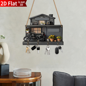 Treo Tường Bằng Gỗ Key Holder Với 4 Móc Chìa Khóa Khắc Gỗ Key Mail Chủ Dễ Dàng Cài Đặt <span class=keywords><strong>Hook</strong></span> Loại Tường Trang Trí Nội Thất Cho Các Công Cụ - Product Image 3