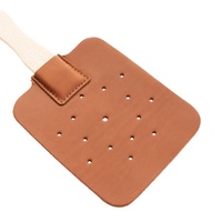 Raquettes à mouches manuelles en cuir avec long manche en bois, forme classique, à suspendre avec corde, pour la maison, intérieur et extérieur