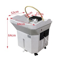 Bac de lavage de cheveux professionnel avec réservoir d'eau de 60L, fonctions massage et vapeur, machine SPA pour le lavage des cheveux sans raccordement