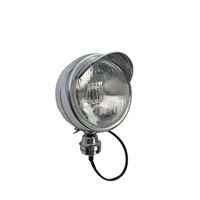 Phare de moto classique personnalisé en acier inoxydable de 7 pouces, halogène blanc brillant 12V/24V, assemblage 1 lentille FTC Cycles Retrofit