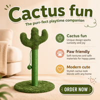 Arbre à chat moderne Cactus, tour d'escalade en sisal et papier, griffoir Catsoul, écologique, durable, pour usage intérieur