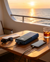 Batterie externe 20000 mAh avec support intégré, affichage numérique, charge rapide 45W, 3 ports de sortie et lumière LED