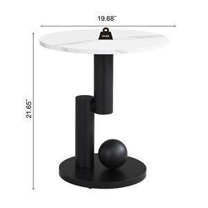 Ensemble <span class=keywords><strong>de</strong></span> 2 tables basses modernes pour salon, <span class=keywords><strong>table</strong></span> ovale et <span class=keywords><strong>table</strong></span> ronde - Product Image 5