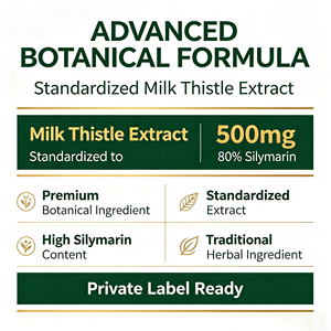 Extracto de Cardo Mariano OEM ODM, GMP Halal, 60 Cápsulas, 500 mg por Cápsula, Estandarizado al 80% de Silimarina - Product Image 3